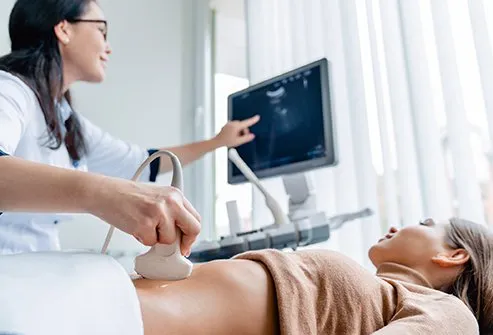 Ultrasound scan in a private clinical setting